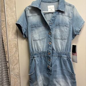 Celebrity Pink Light Blue Denim one piece